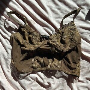 SHEIN Olive Green Lace Bandeau for Intimates